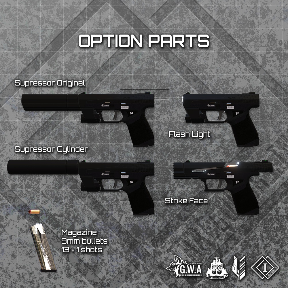 【オリジナル3Dモデル】Weisklein91-W91-【コンパクトHG】