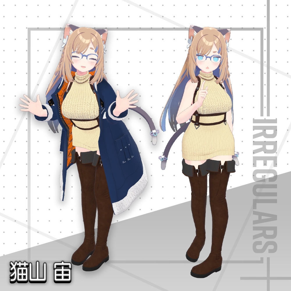 【オリジナル3Dモデル】Snowflake&Showdown【アバター対応衣装&ハンマー】