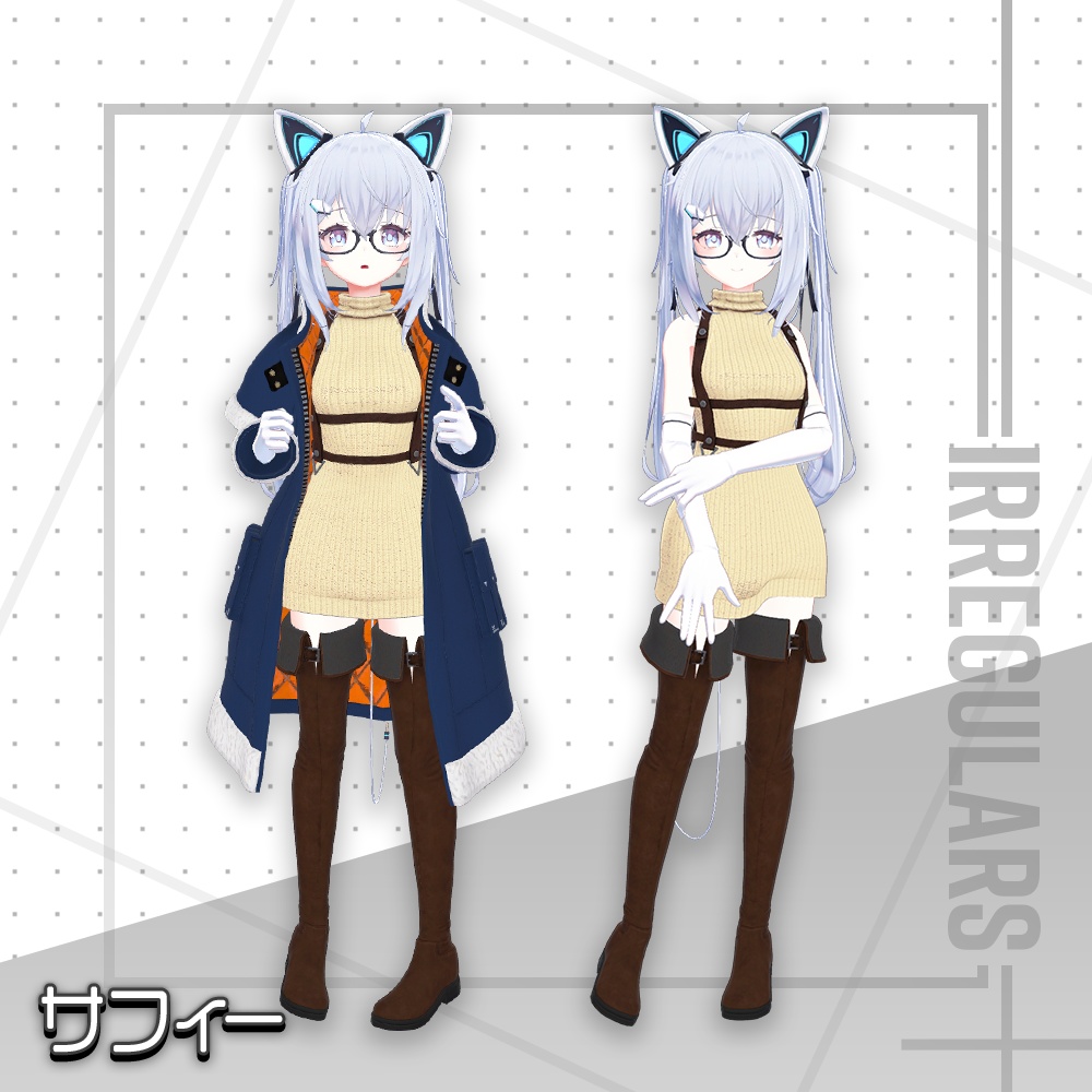 【オリジナル3Dモデル】Snowflake&Showdown【アバター対応衣装&ハンマー】