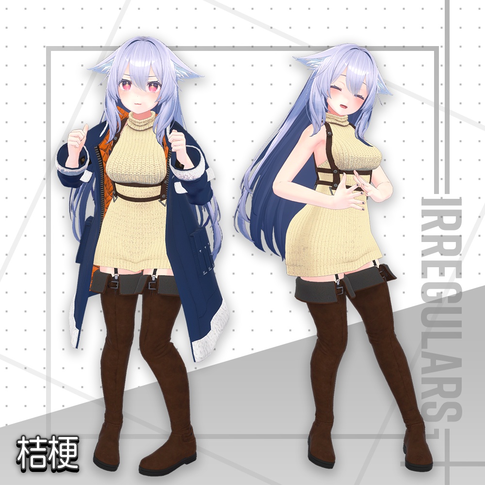 【オリジナル3Dモデル】Snowflake&Showdown【アバター対応衣装&ハンマー】