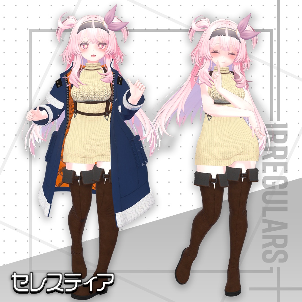 【オリジナル3Dモデル】Snowflake&Showdown【アバター対応衣装&ハンマー】