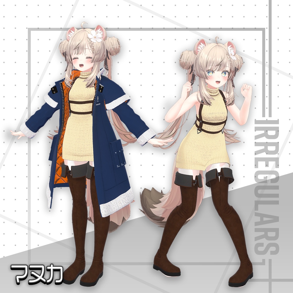 【オリジナル3Dモデル】Snowflake&Showdown【アバター対応衣装&ハンマー】