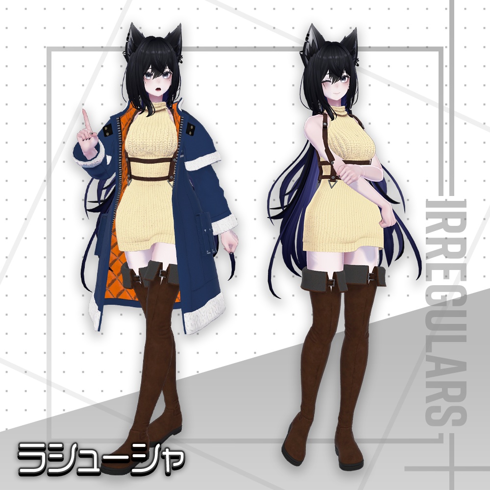 【オリジナル3Dモデル】Snowflake&Showdown【アバター対応衣装&ハンマー】