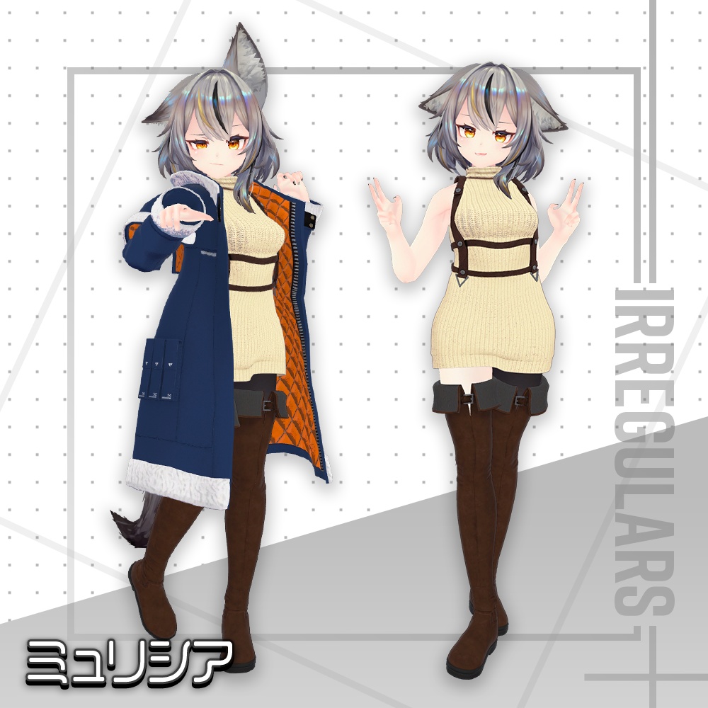 【オリジナル3Dモデル】Snowflake&Showdown【アバター対応衣装&ハンマー】