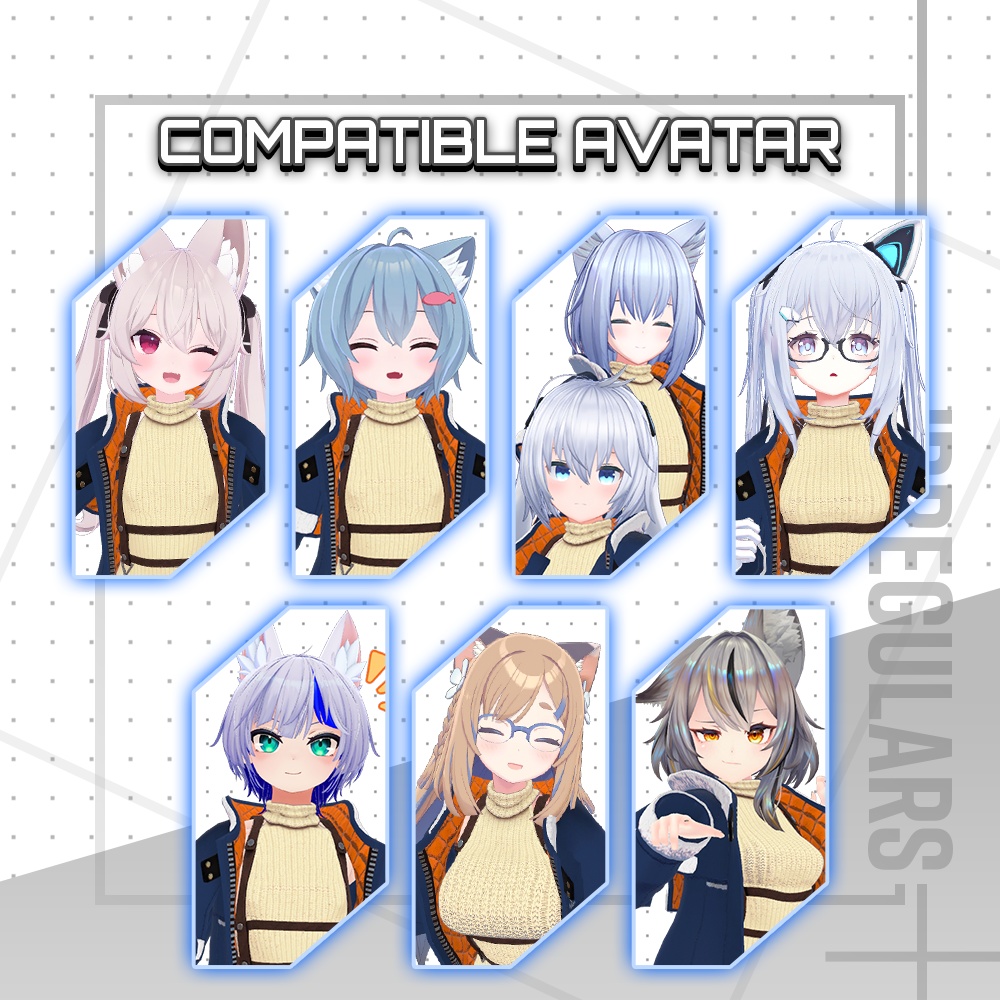 【オリジナル3Dモデル】Snowflake&Showdown【アバター対応衣装&ハンマー】