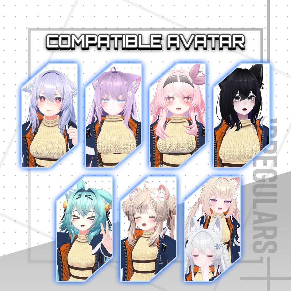 【オリジナル3Dモデル】Snowflake&Showdown【アバター対応衣装&ハンマー】