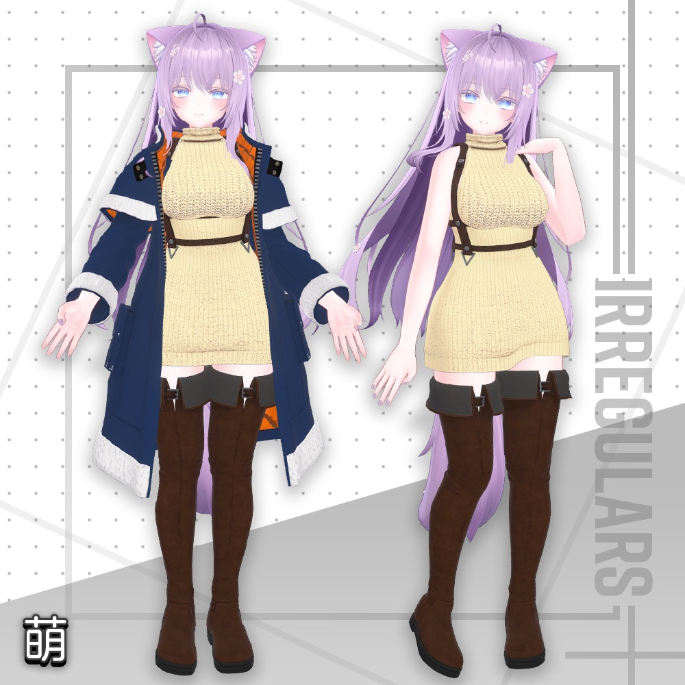 【オリジナル3Dモデル】Snowflake&Showdown【アバター対応衣装&ハンマー】