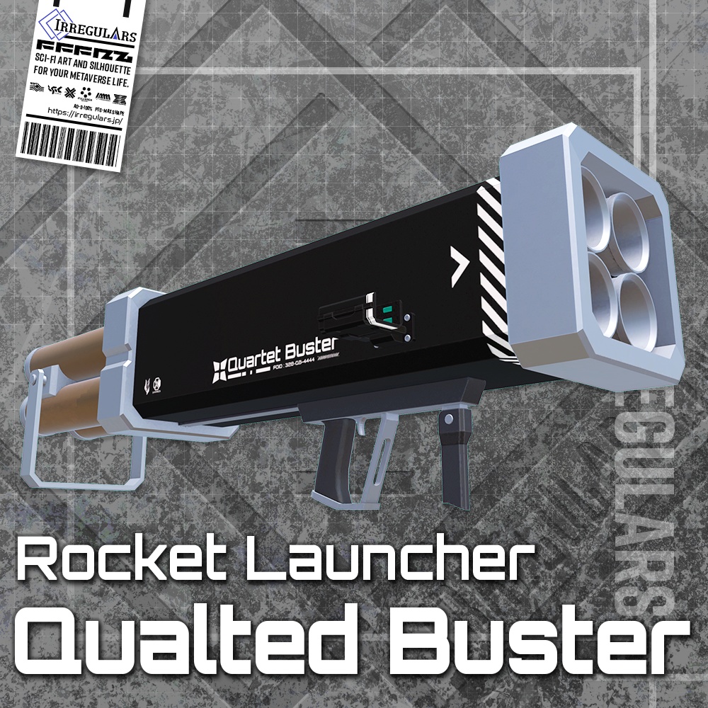 【オリジナル3Dモデル】QuartetBuster-カルテットバスター-【ロケットランチャー】