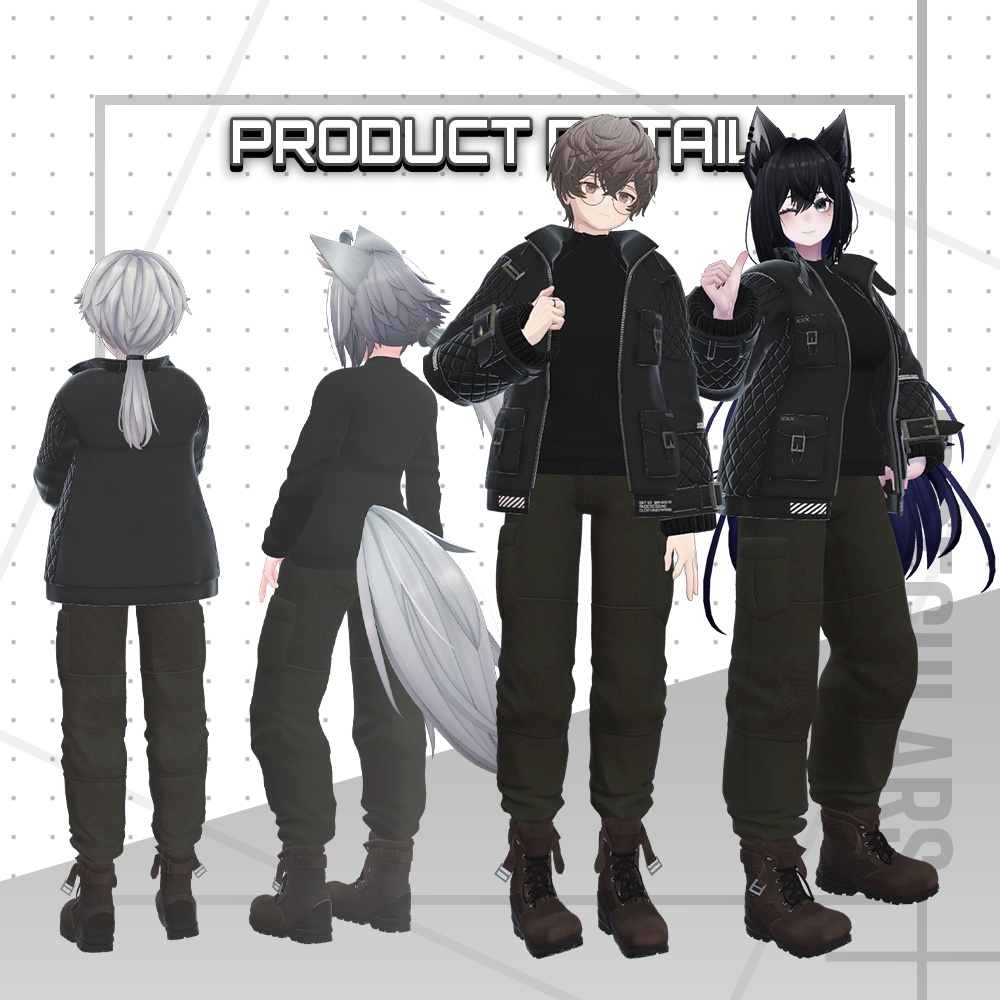 【オリジナル3Dモデル】Beyond Raven【アバター対応衣装】