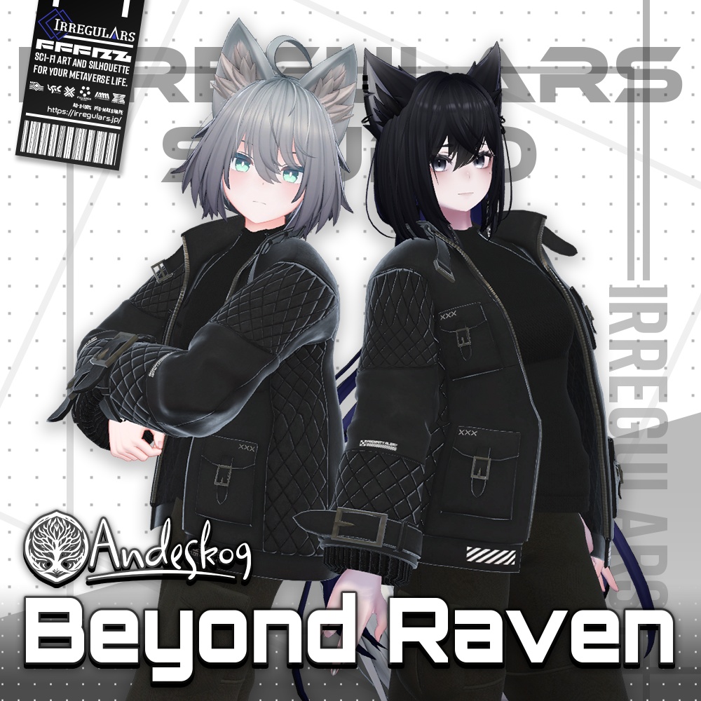 【オリジナル3Dモデル】Beyond Raven【アバター対応衣装】