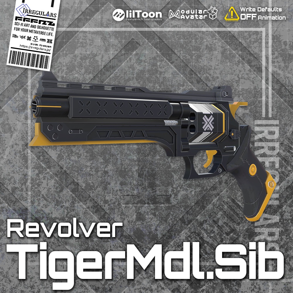 【オリジナル3Dモデル】Tiger Mdl.siberian-タイガーリボルバー-【リボルバーハンドガン】