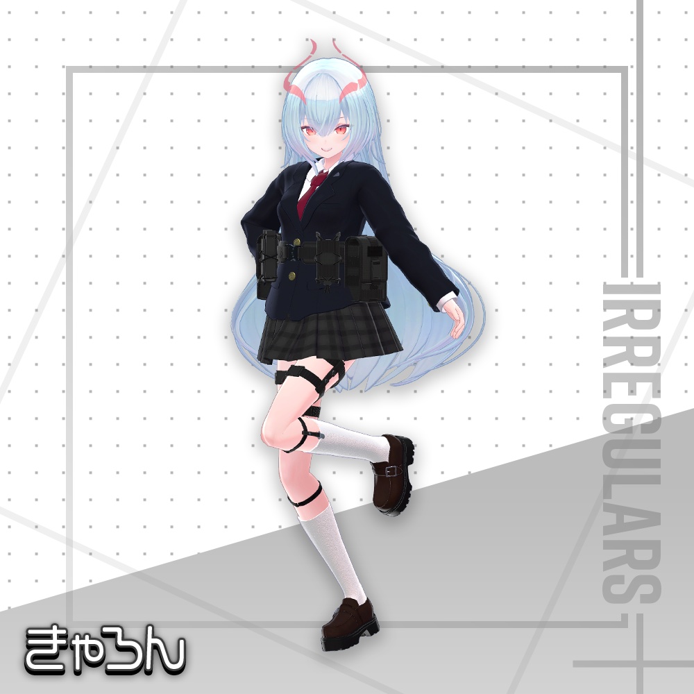 【オリジナル3Dモデル】キュラスフィア学園制服【アバター対応衣装】