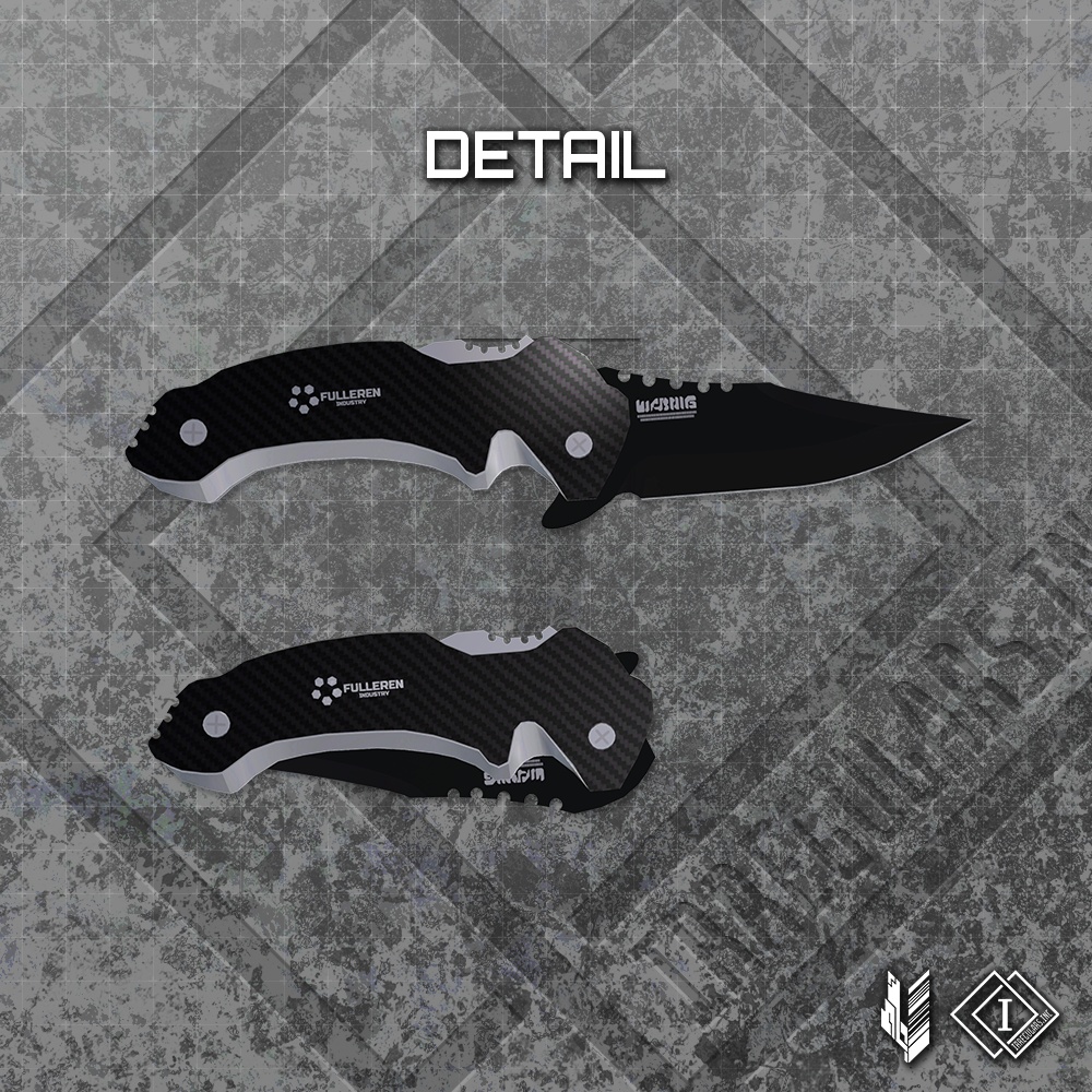 【オリジナル3Dモデル】HawksClow-ホークスクロウ-【フォールディングナイフ】