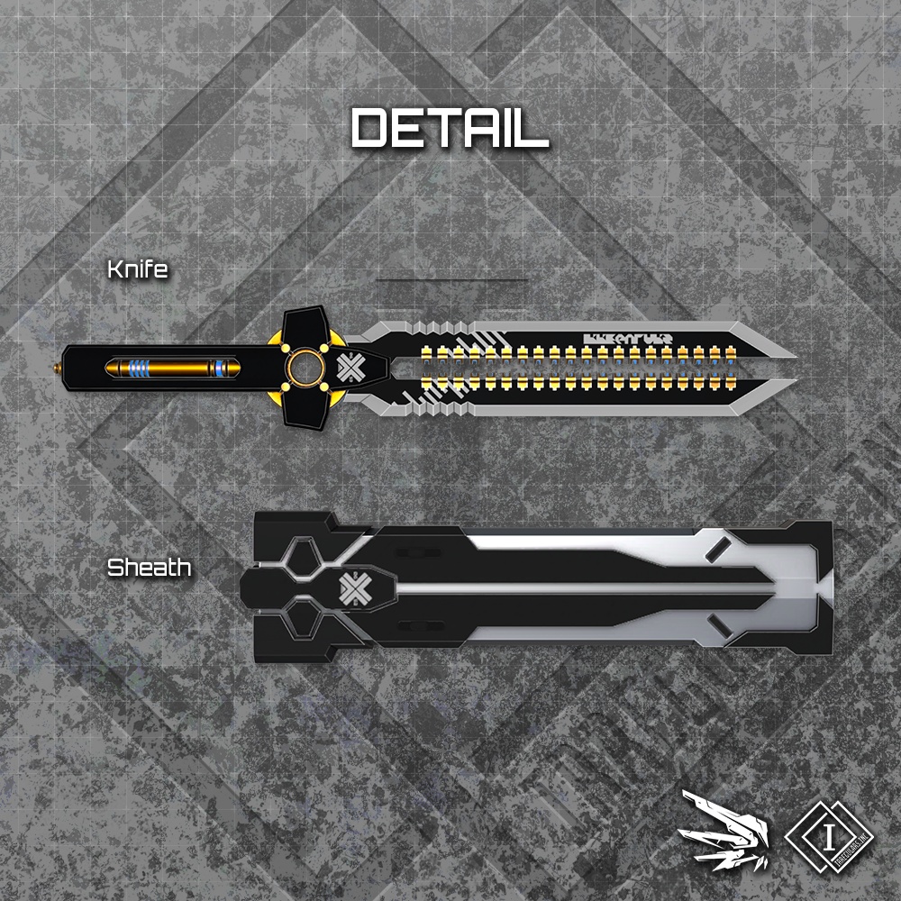 【オリジナル3Dモデル】KOTETU-コテツ-【Sci-Fiナイフ】