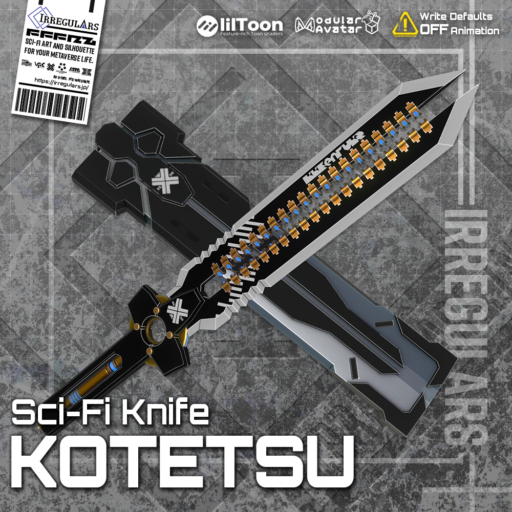 【オリジナル3Dモデル】KOTETU-コテツ-【Sci-Fiナイフ】