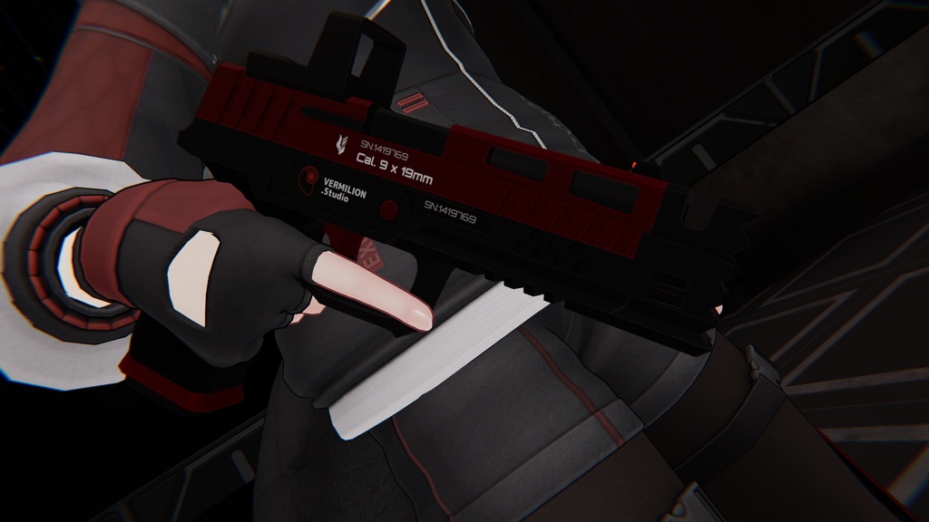 【オリジナル3Dモデル】SP-9_VE&Thuban【ハンドガン&ナイフ】