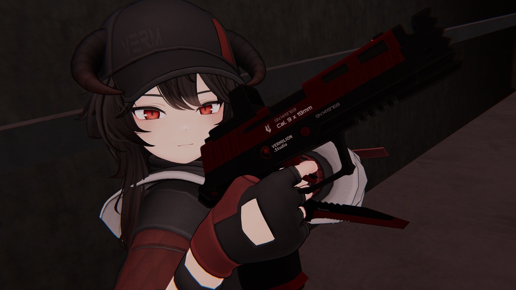 【オリジナル3Dモデル】SP-9_VE&Thuban【ハンドガン&ナイフ】