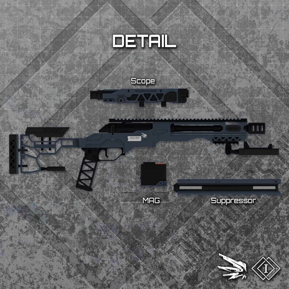 【オリジナル3Dモデル】ManHunter-マンハンター-【ボルトアクションライフル】