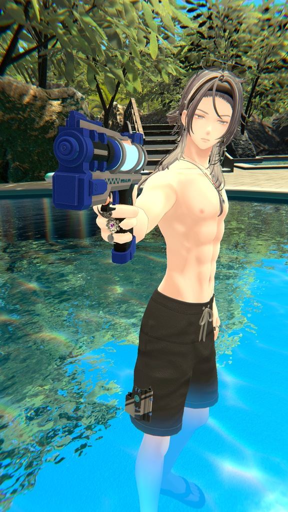 【オリジナル3Dモデル】Cyber Blaster-サイバーブラスター-【水鉄砲】