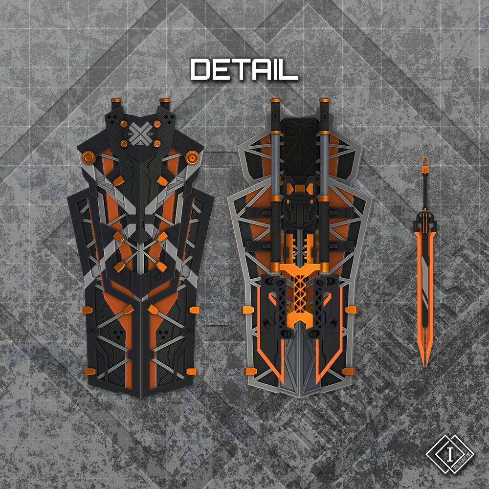 【オリジナル3Dモデル】Escudo Tijeras-エスクード・ティヘラス-【剣盾】