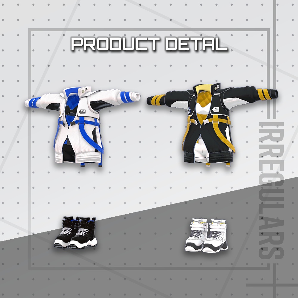 【オリジナル3Dモデル】GridRunner【アバター対応衣装】