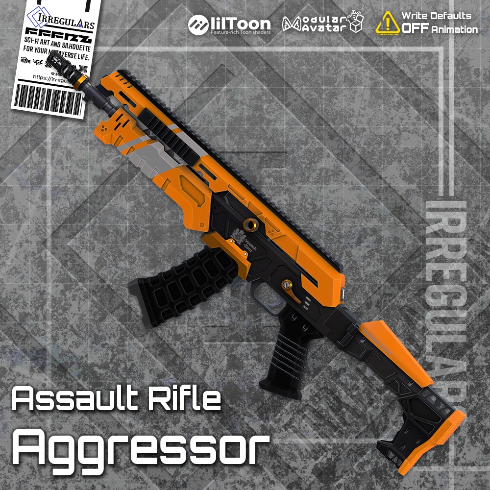 【オリジナル3Dモデル】Aggressor-アグレッサー-【アサルトライフル】