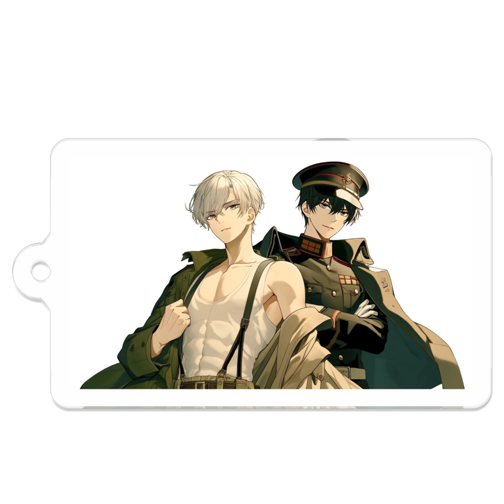 2_軍服-真面目で寡黙な年下部下×ちょっとガードが甘いお兄さん上官_アクリルキーホルダー 