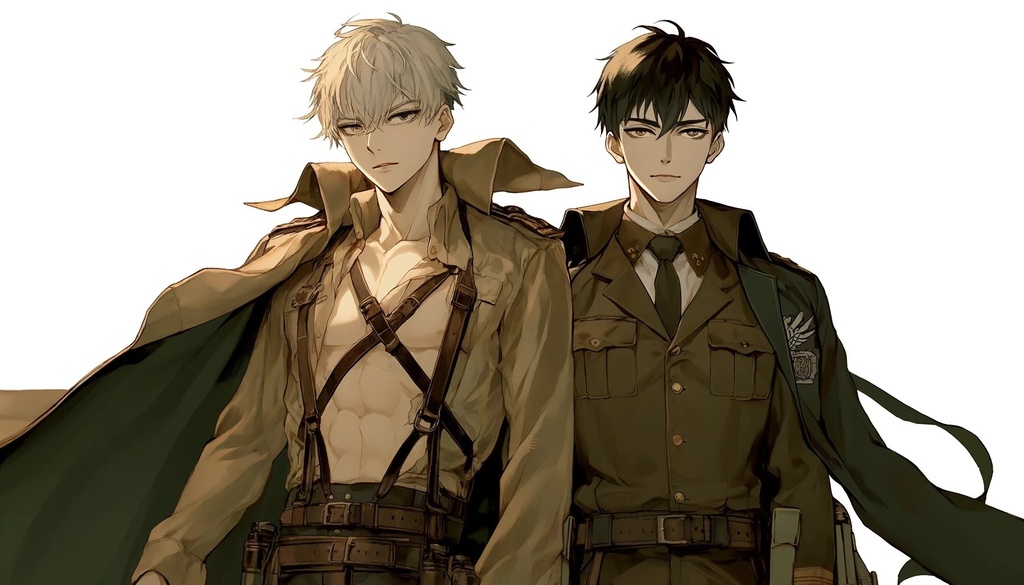 軍服-真面目で寡黙な年下部下×ちょっとガードが甘いお兄さん上官_マスキングテープ