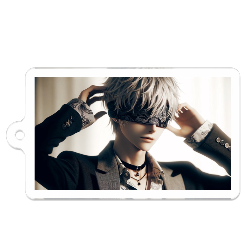 5_目隠し男子-不気味な魅力_アクリルキーホルダー