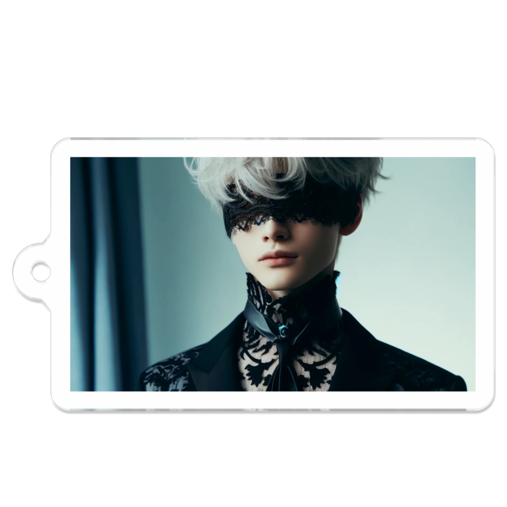 12_目隠し男子-不気味な魅力_アクリルキーホルダー