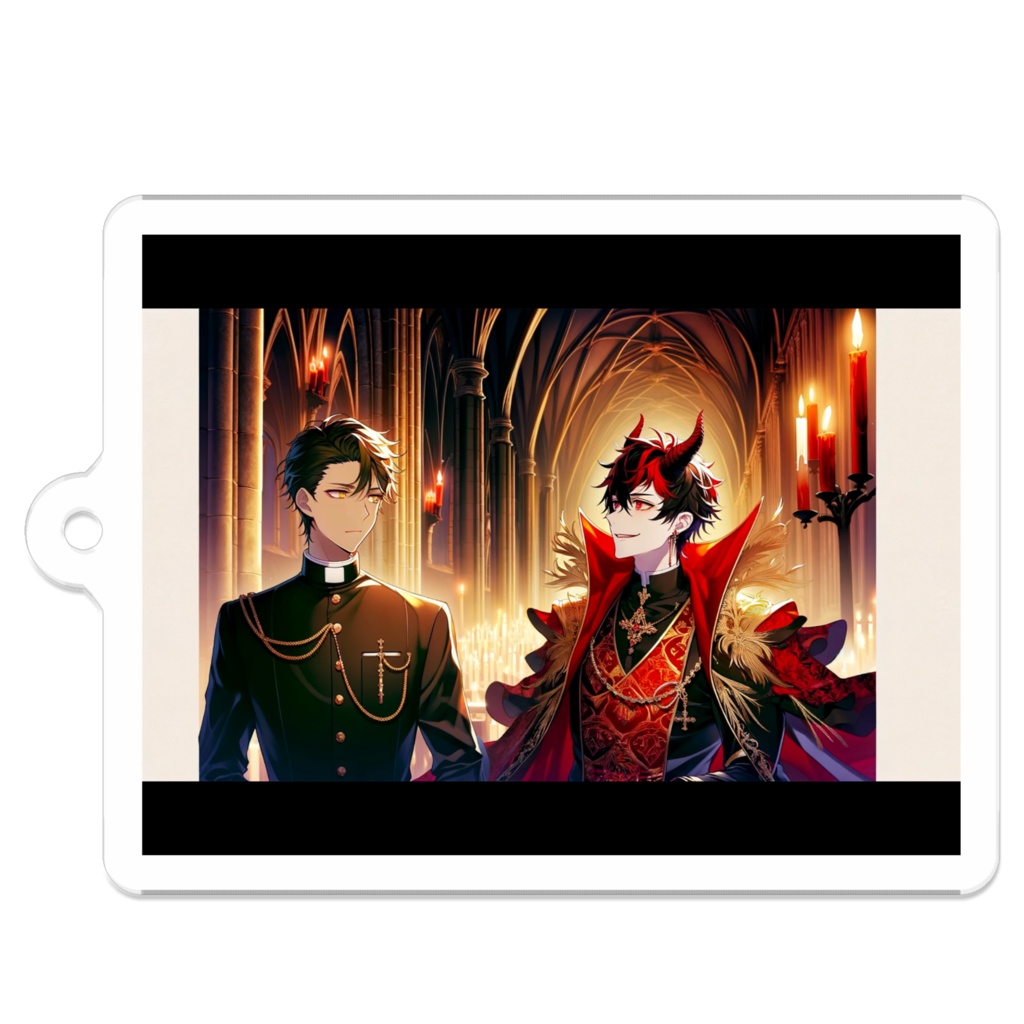 3_悪魔と司祭様_アクリルキーホルダー
