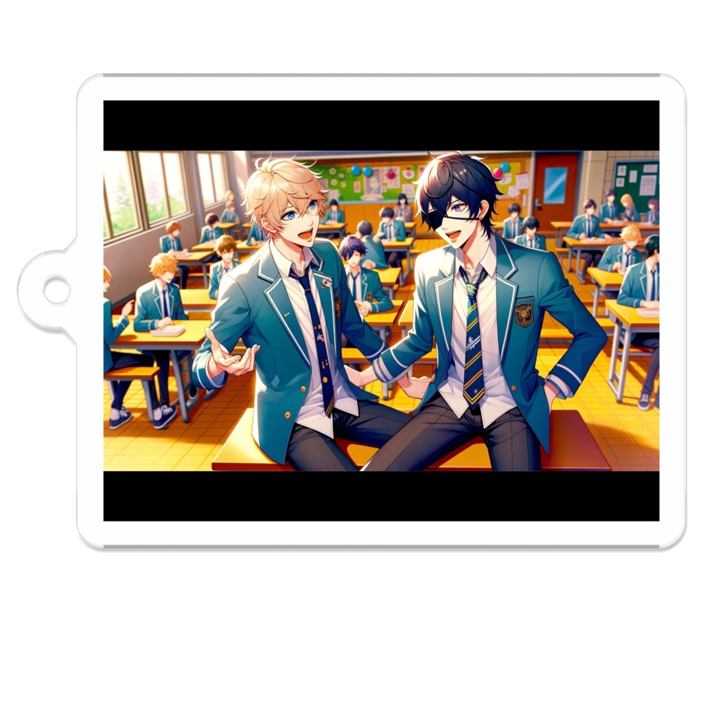 2_眼帯男子~色々な服装_アクリルキーホルダー