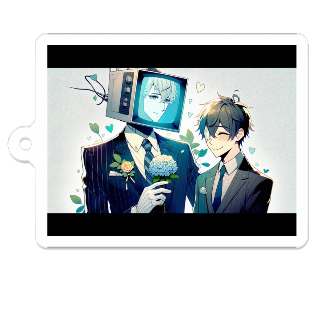 1_テレビ男と盲目男子_アクリルキーホルダー
