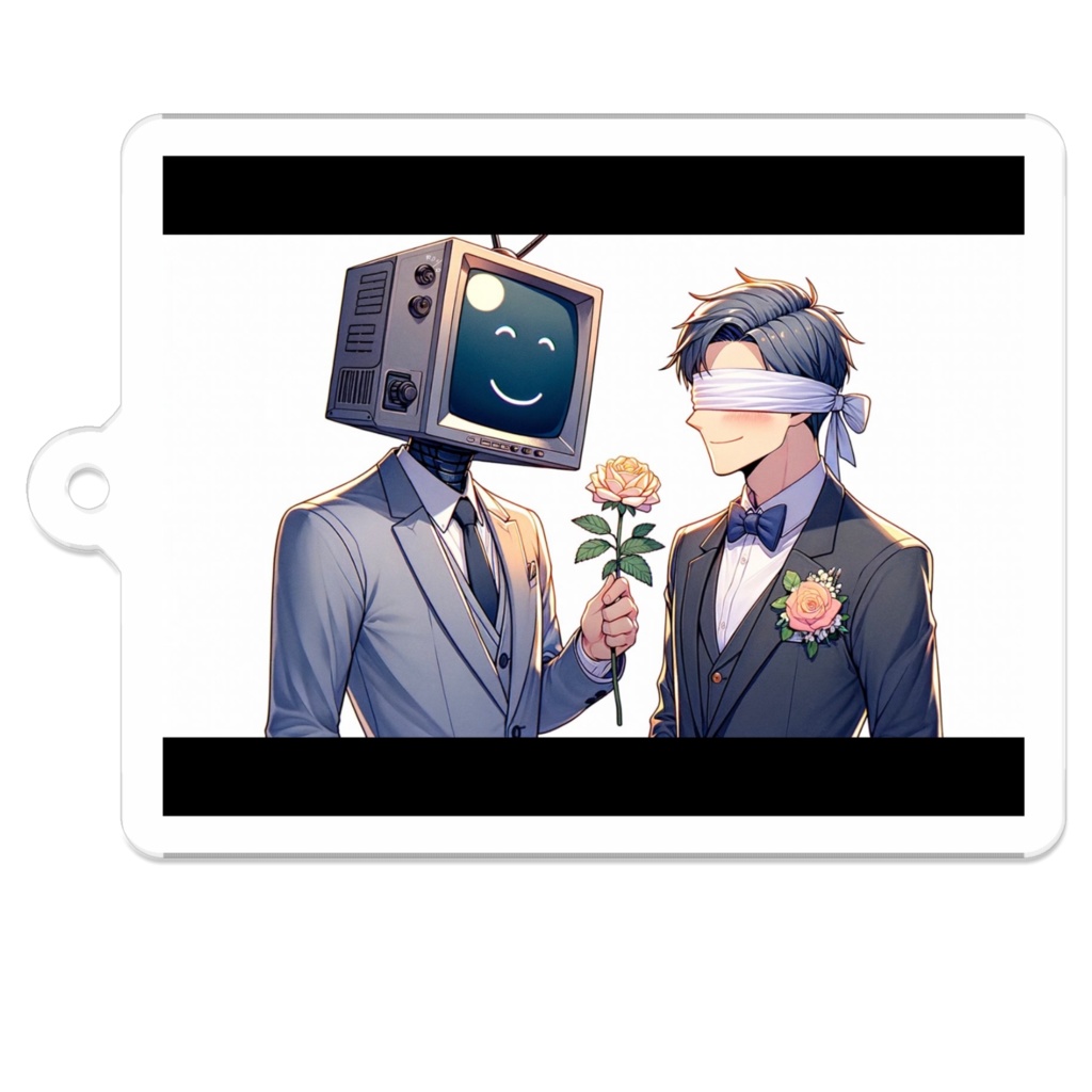 2_テレビ男と盲目男子_アクリルキーホルダー