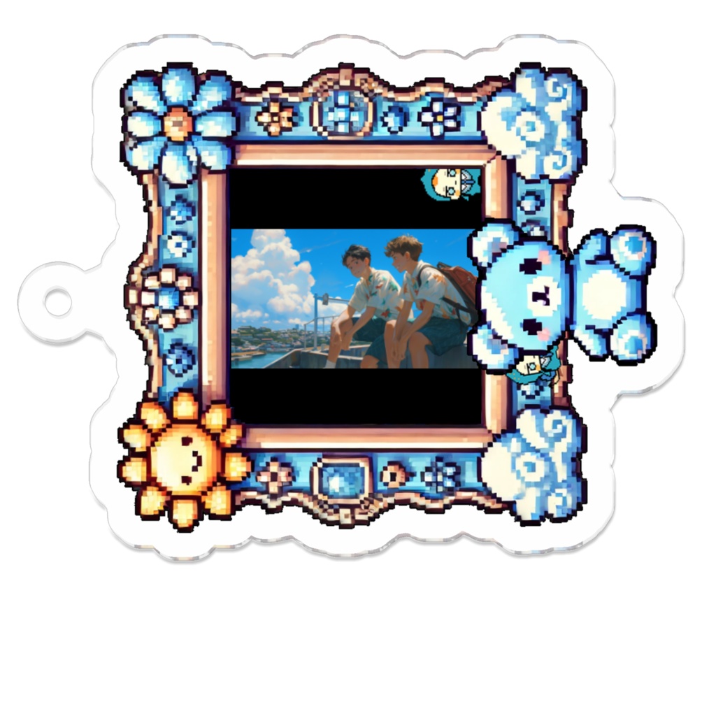 1_夏空とブロマンス_アクリルキーホルダー