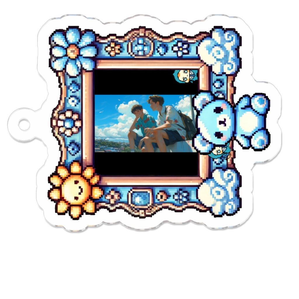 2_夏空とブロマンス_アクリルキーホルダー