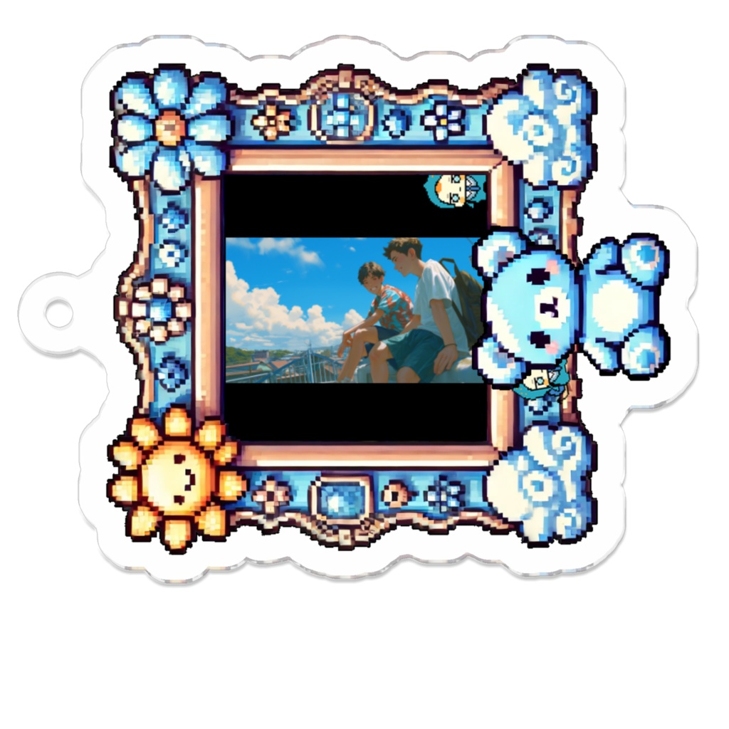 3_夏空とブロマンス_アクリルキーホルダー