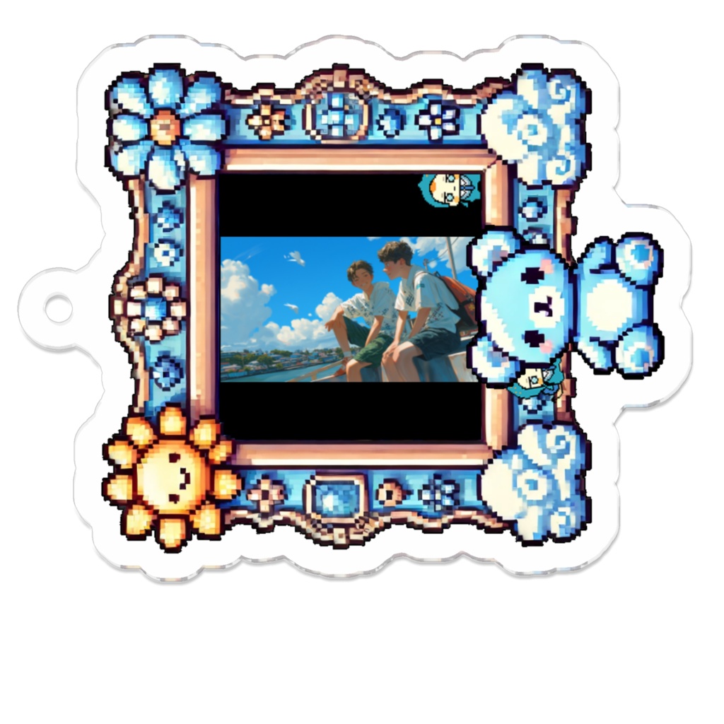 4_夏空とブロマンス_アクリルキーホルダー