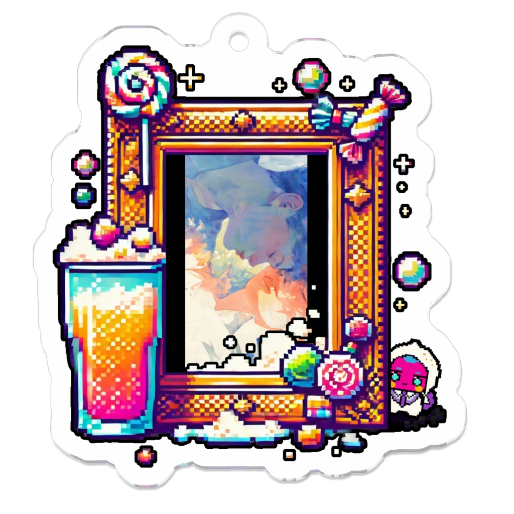5_おでこコツンのイラスト_アクリルキーホルダー