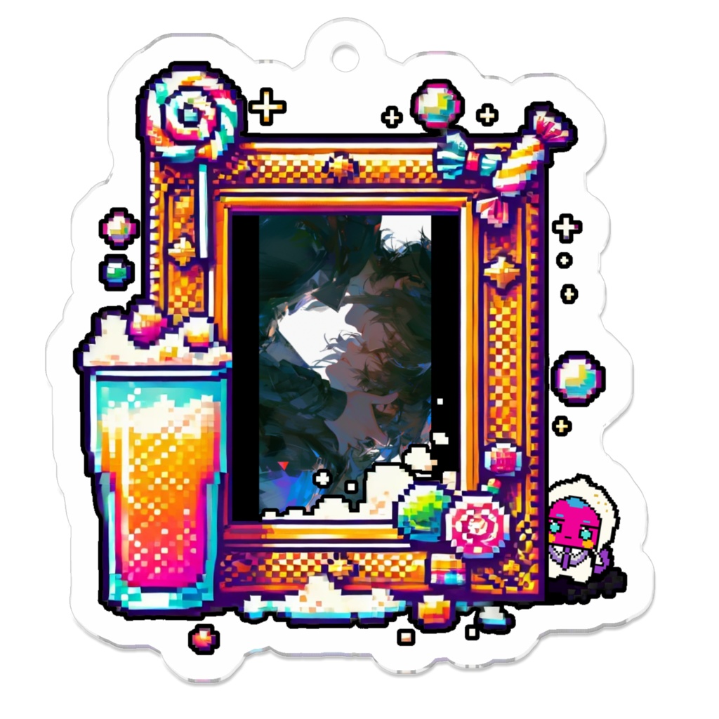 15_おでこコツンのイラスト_アクリルキーホルダー