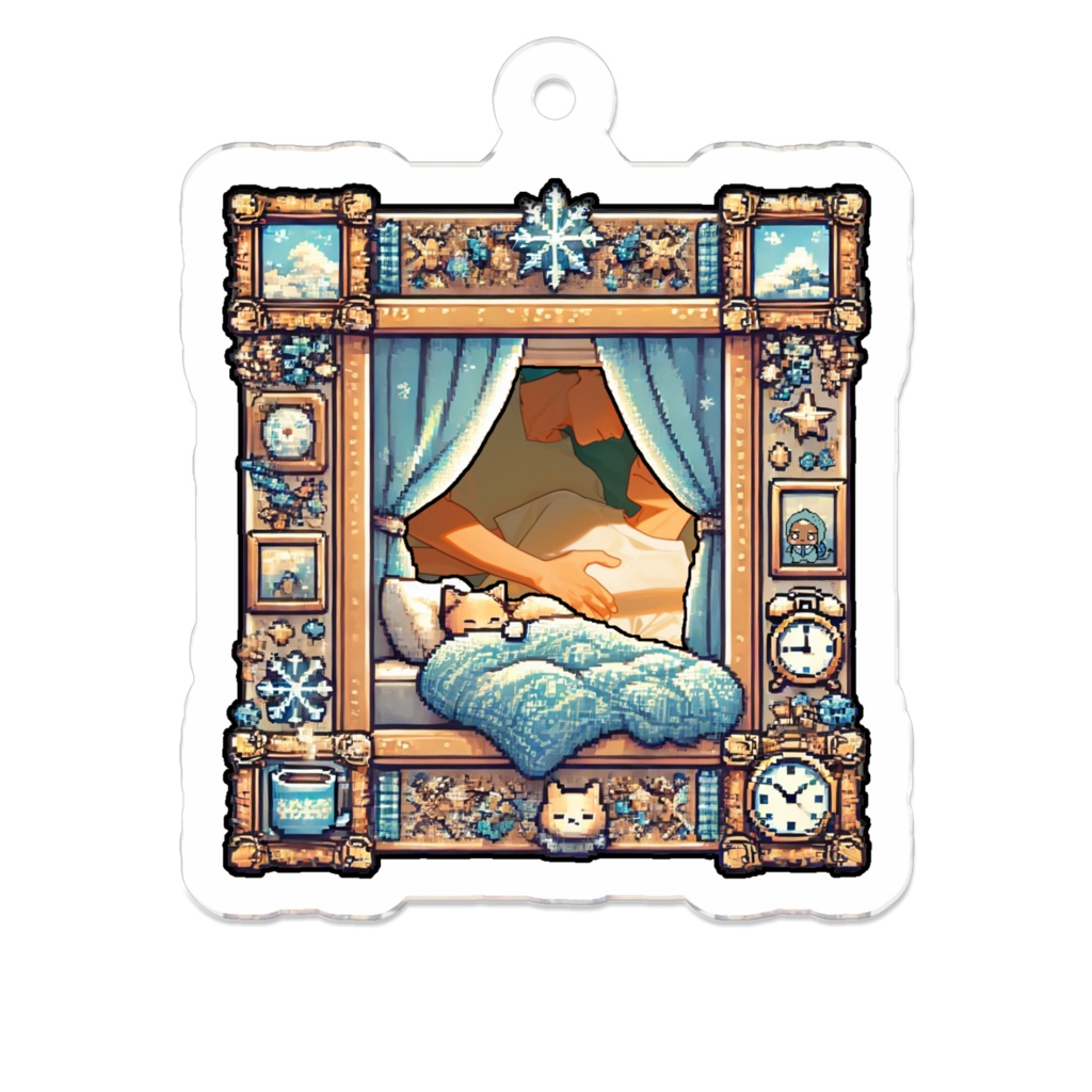 5_2度寝と休日_アクリルキーホルダー