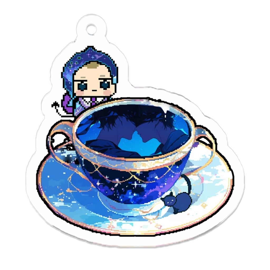 2_目隠し男子と星空とブロマンス3_アクリルキーホルダー