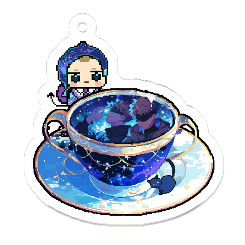 5_目隠し男子と星空とブロマンス4_アクリルキーホルダー
