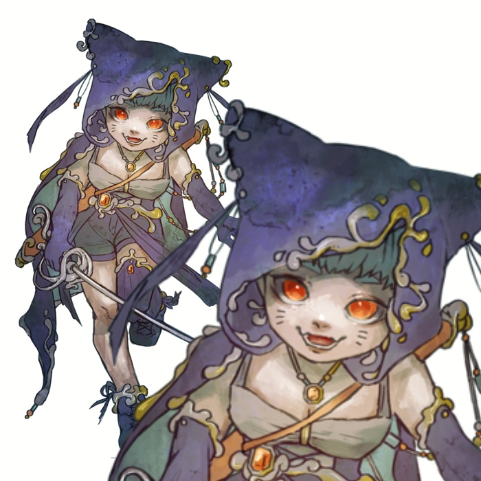 無料有り【立ち絵】女の子7/猫耳フード/ファンタジー