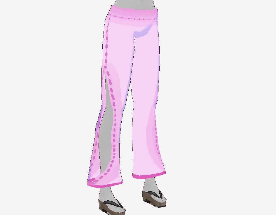 pink slit pants