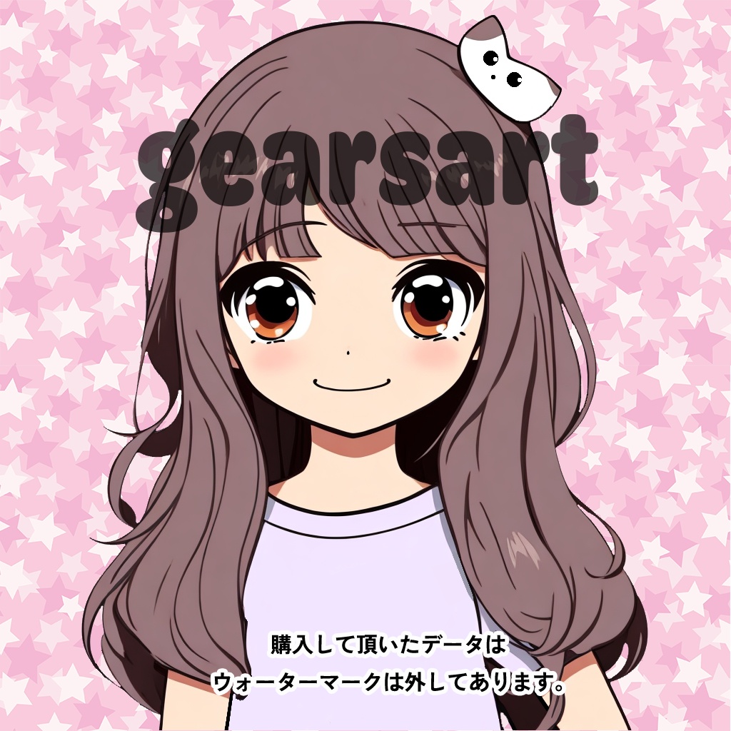 【SNS用アイコン】カーリー女子【背景3種】