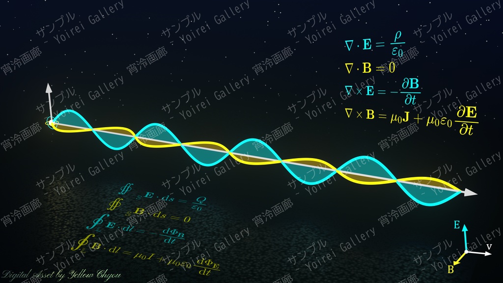 【20K Logic Art】光の調和 - マクスウェル方程式 (Maxwell's Equations)