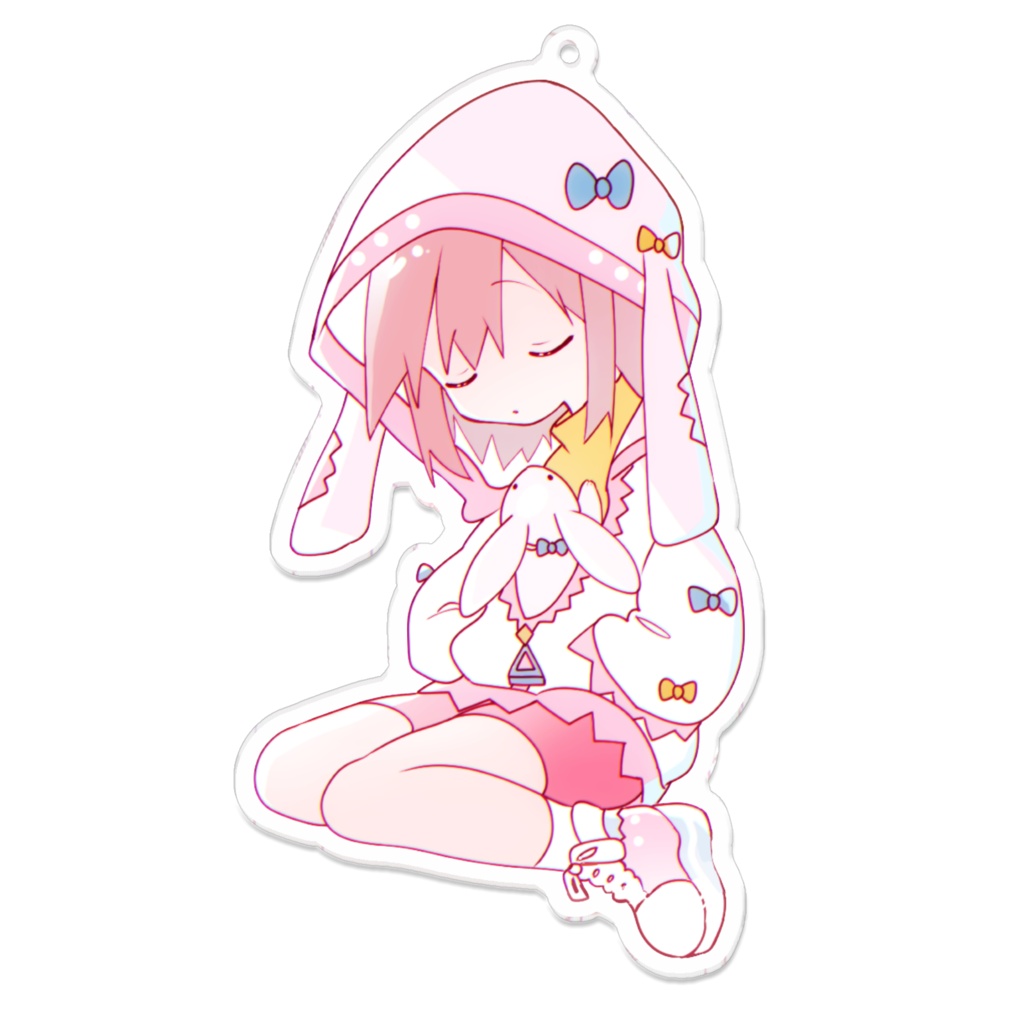 うさ耳少女のアクリルキーホルダー