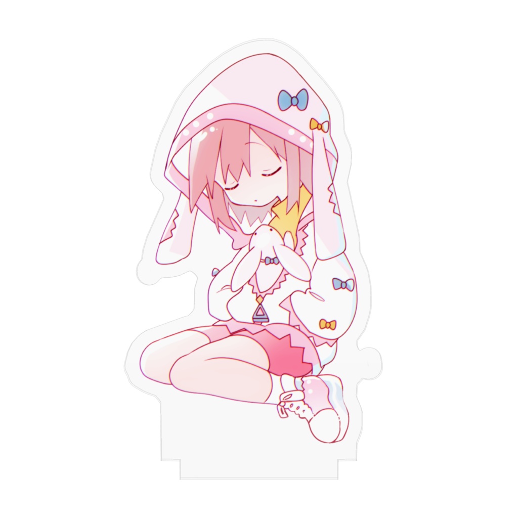 うさ耳少女のアクリルフィギュア