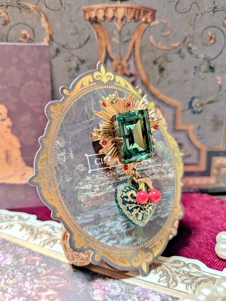 ジョジョの奇妙な冒険 花京院典明イメージ ビジューブローチ
